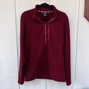Sherpa Adventure Gear Red Quarter Zip Fleece Pullover Men’s Medium Jacket